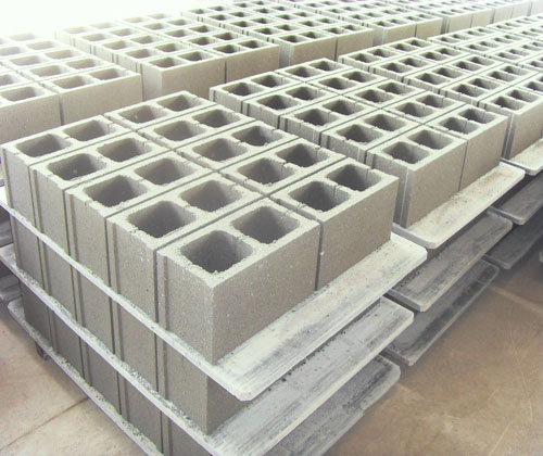 Mix proportion of raw materials for concrete blocks